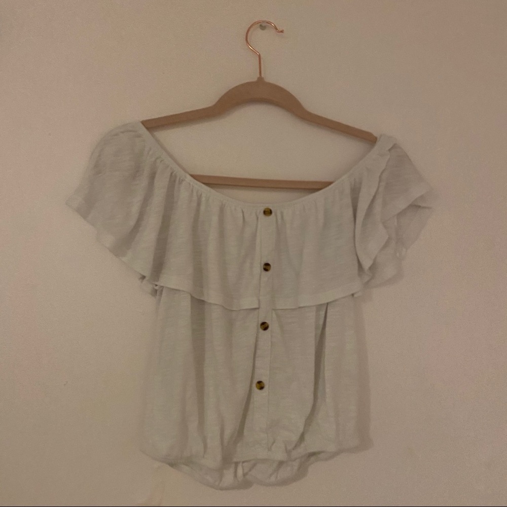 White Cropped Blouse